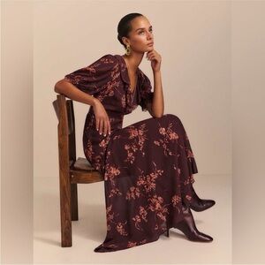 Reformation Evra Midi Dress In Lydia Backless